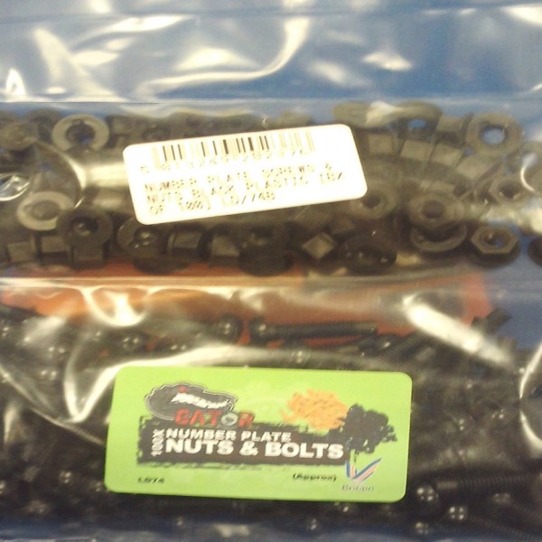 Everything Else Number Plate Screws Plastic - Box of 100 Black